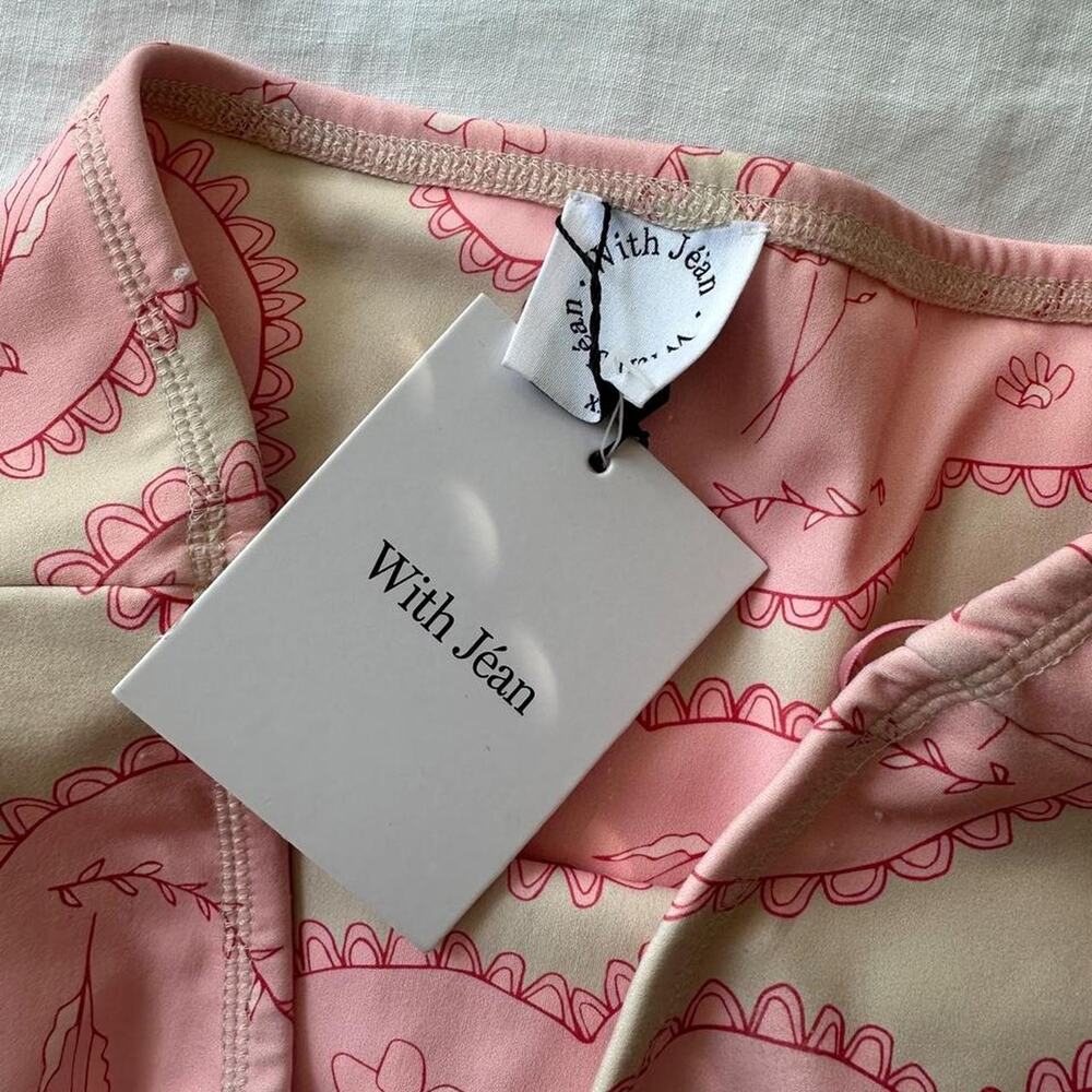 With jean pink floral print